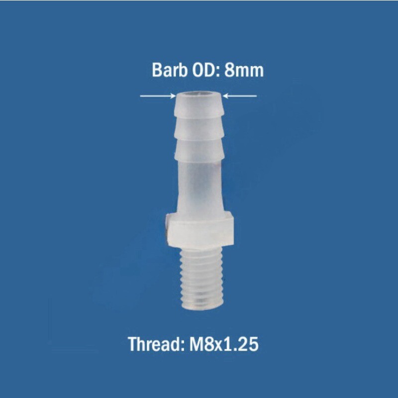 Inch In Plastic Metric Male Thread to Hose Barb Fitting Connector Tube Adapter