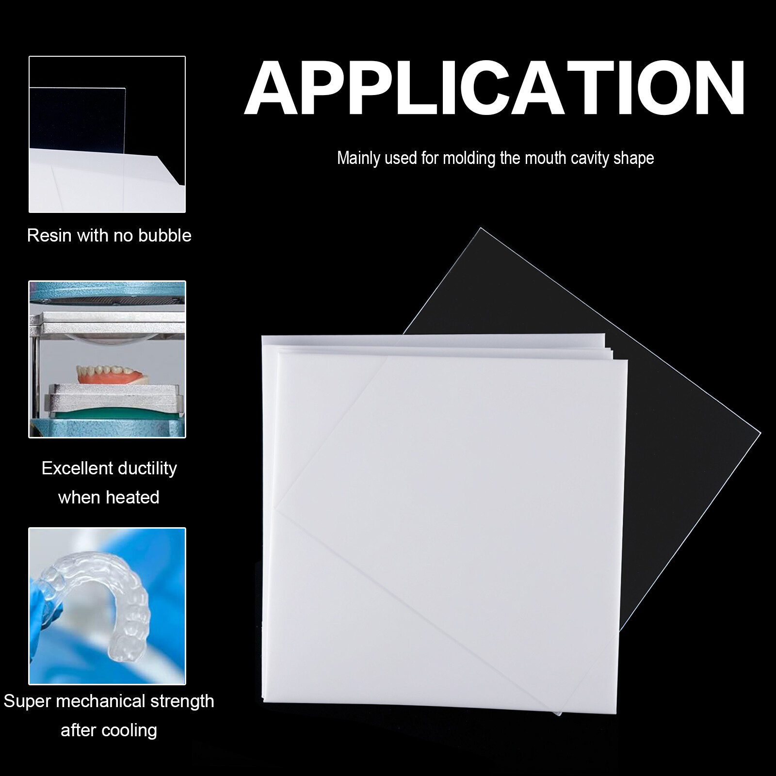 Dental Lab Splint Thermoforming Materials Vacuum Forming Sheet 0.8mm Hard/Soft