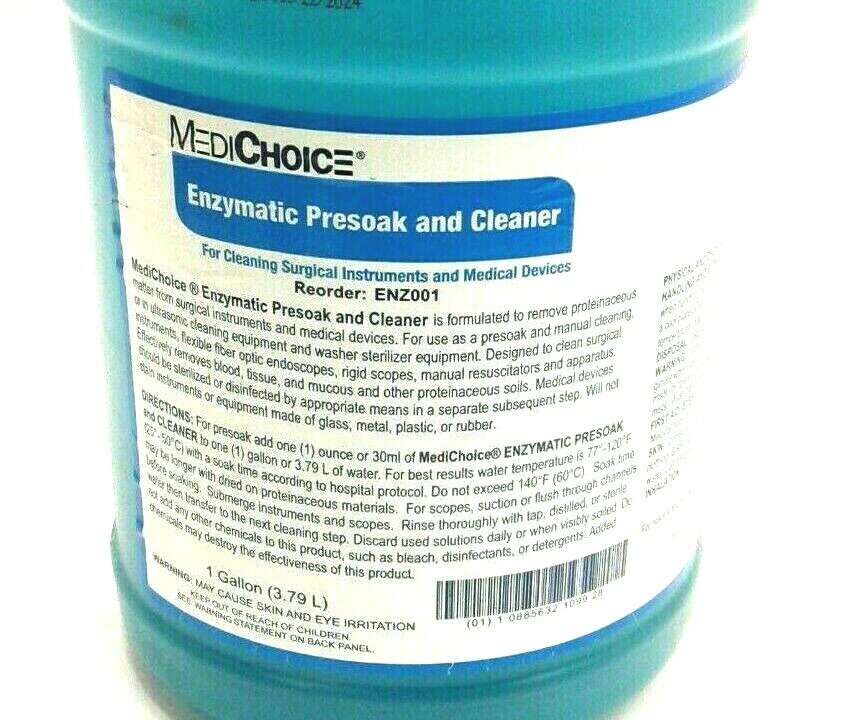 MediChoice ENZ001 Enzymatic Pre-Soak Cleaner 1 Gallon Exp. 03/22/2024