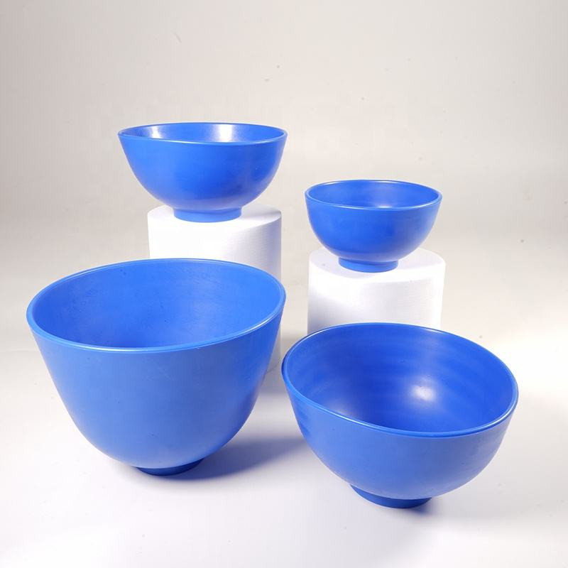 4PCS Dental Plaster Alginate Silicone Flexible Mixing Bowl 2 Mixing Spatulas USA