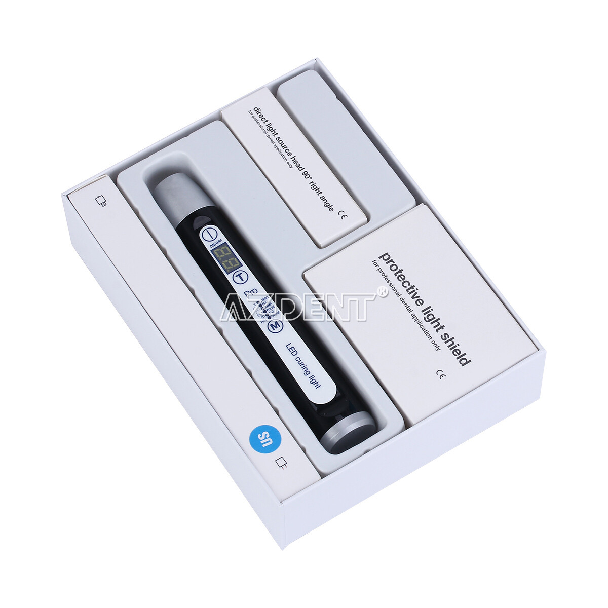 AZDENT Dental Wireless LED Curing Light Lamp 1 Sec Curing Wide Spectrum 1800mw