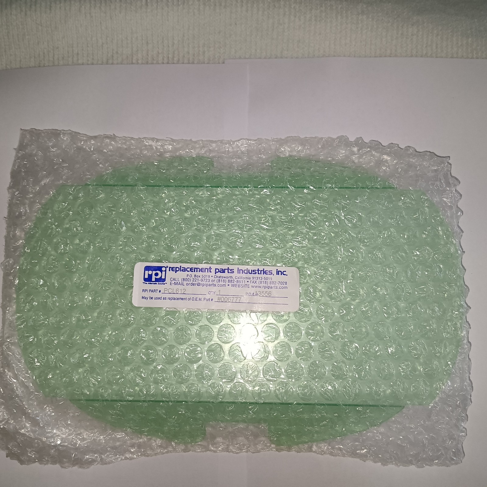 dental chair light covers rpi# pcl 612, oem part number 006777 new