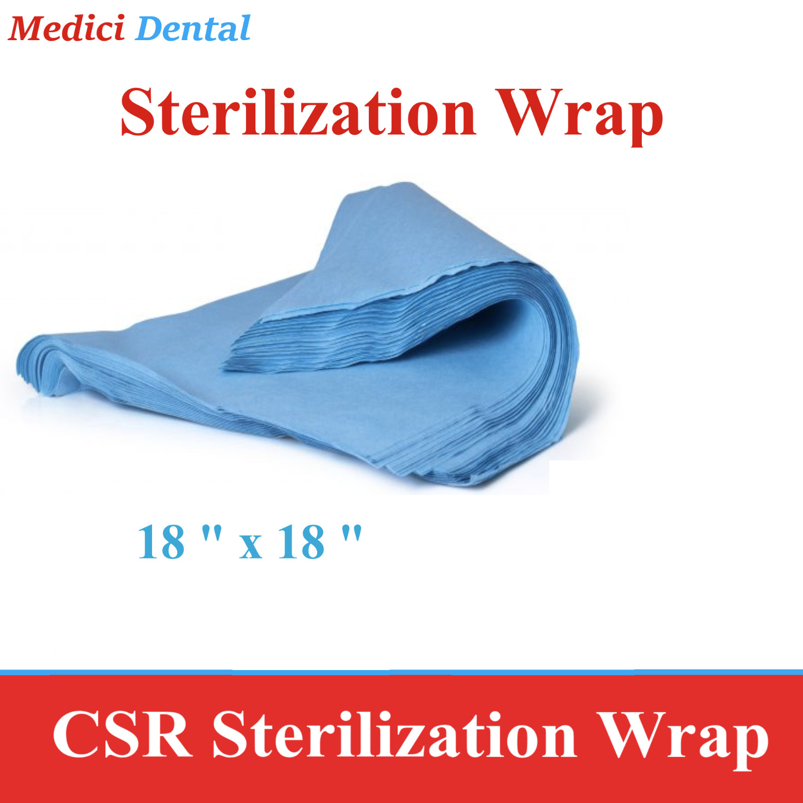 Autoclave CSR Sterilization Wrap Sterilization Wraps 18″ x 18″, 500/cs Blue TIDI