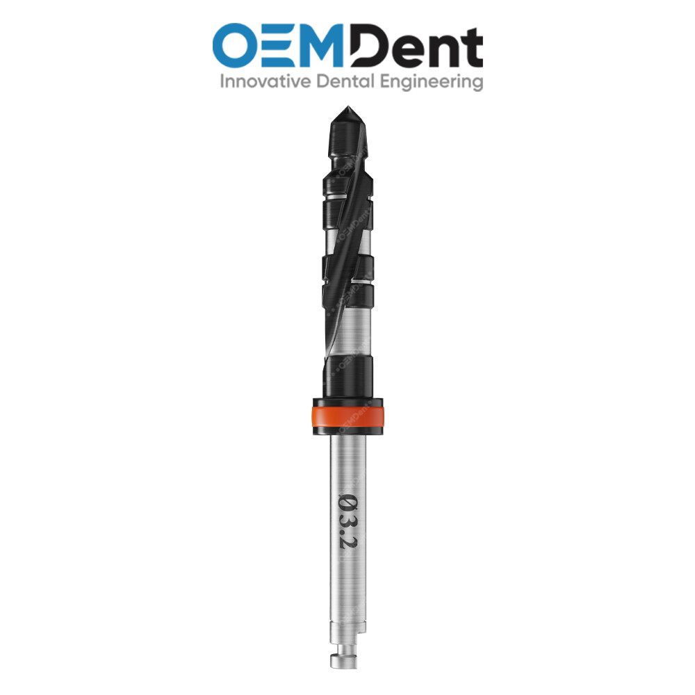 Carbon DLC Step Drills 16mm Universal Instrument Tool Dental Fixtures Placement
