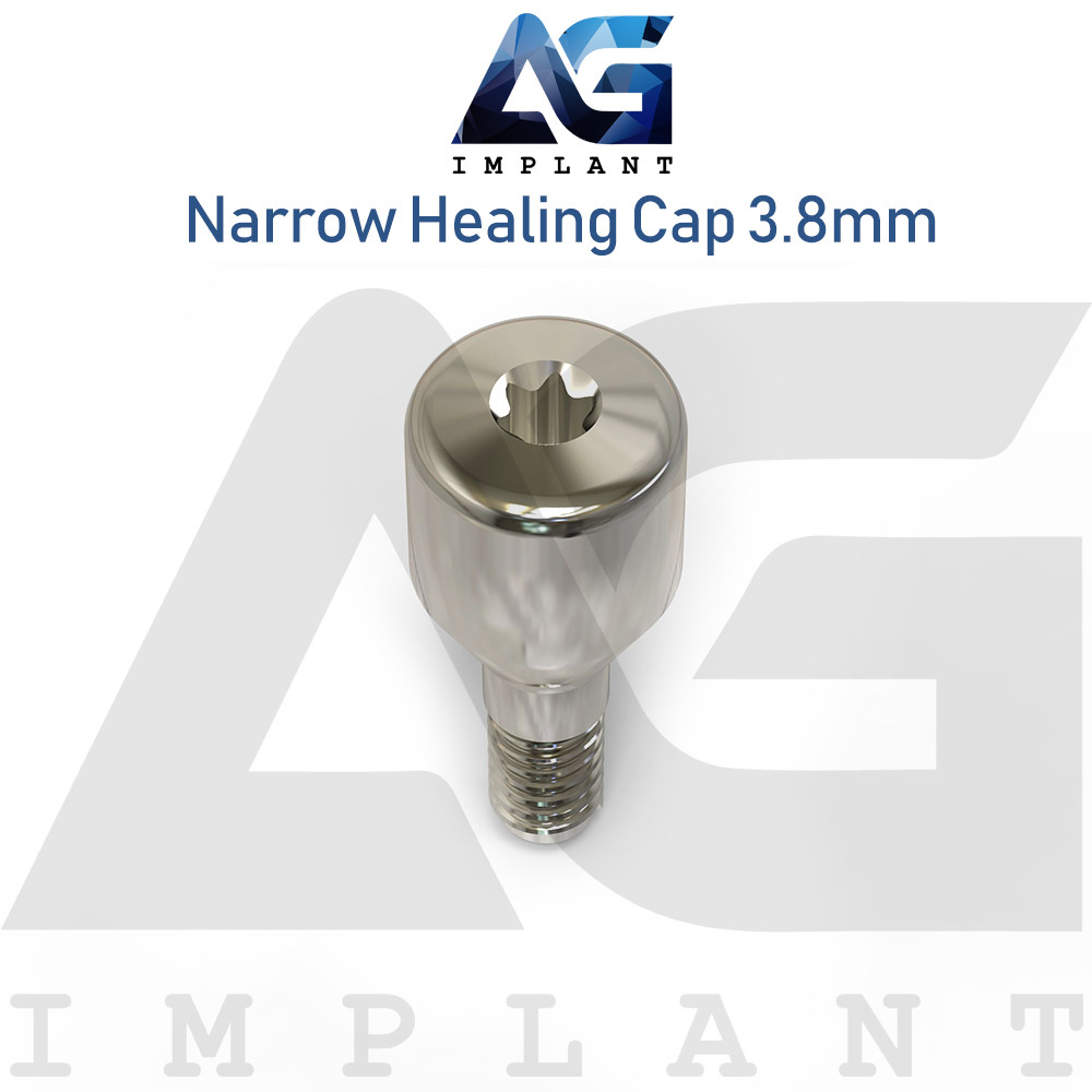 x10 Narrow Healing Cap Abutment System 3.8mm Titanium For Dental Hexagon 2.42mm