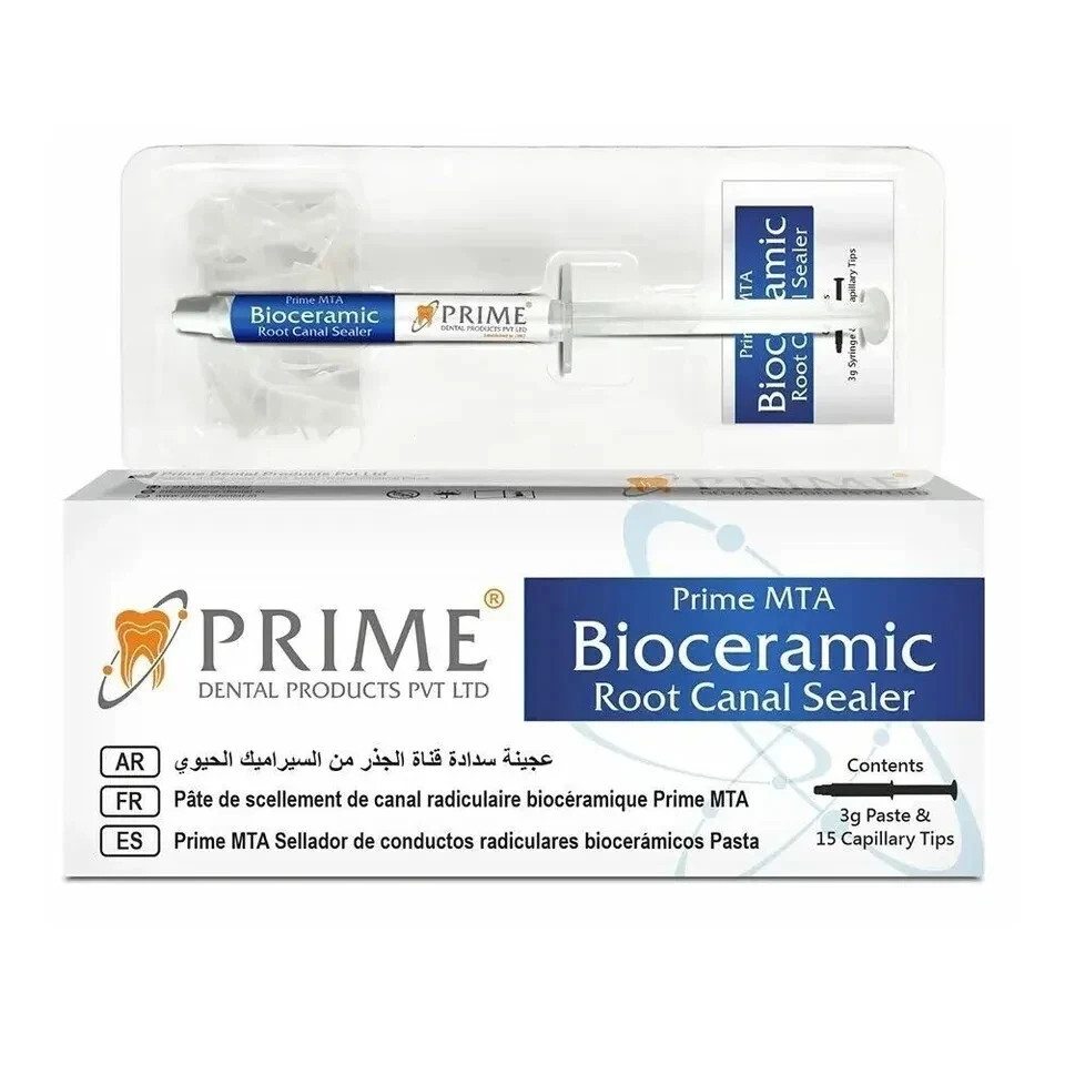 PRIME DENTAL MTA Bioceramic RCT Sealer 3 gm Syringe with 15 Tips