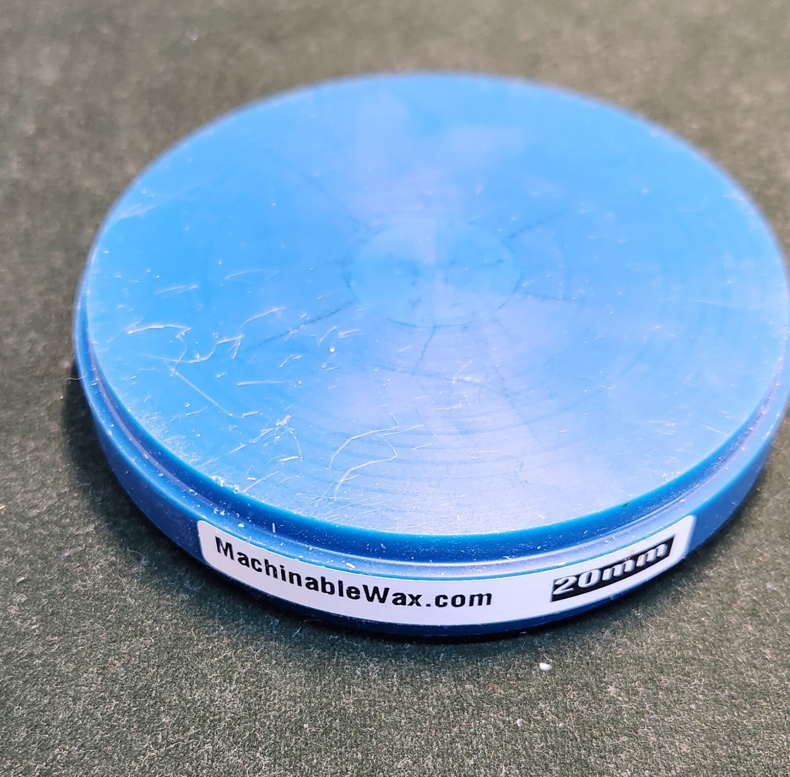 DENTAL LAB WAX BLANK DISK CAD/CAM APPLICATION BLUE DIAMETER 98mm THICKNESS: 20mm
