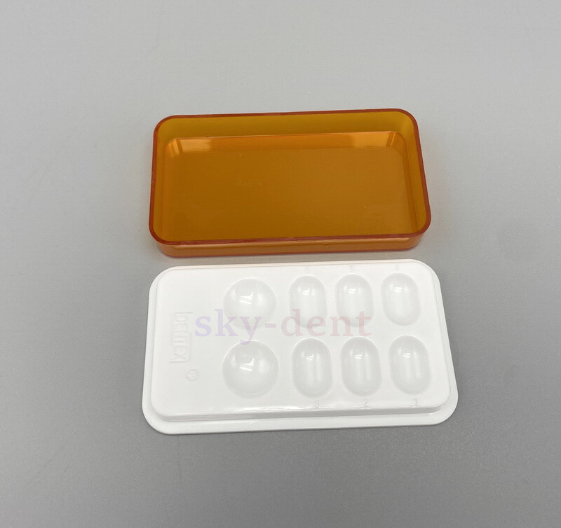 4/8 Holes Dental Veneer Storage Box Teeth Patch Shading Light Case Retainer Mola