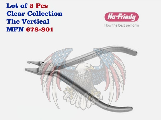 Lot of 3 Pcs Hu-Friedy Clear Collection The Vertical MPN 678-801
