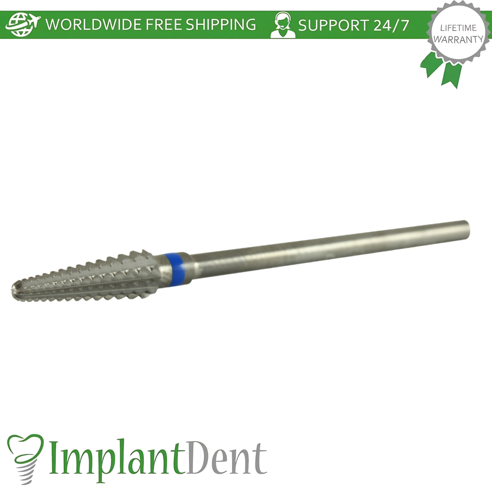Dental Spiral Cut Standard Grit Carbide Ø4.5mm x 14mm Bur 5001202 Dentistry