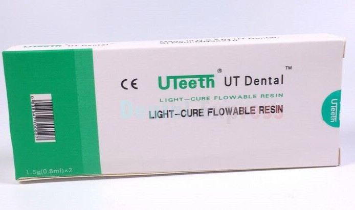 Dental Flowable Composite Flow Resin 2 Syringes Light Cure Resin A1 A2 A3 w/Tips