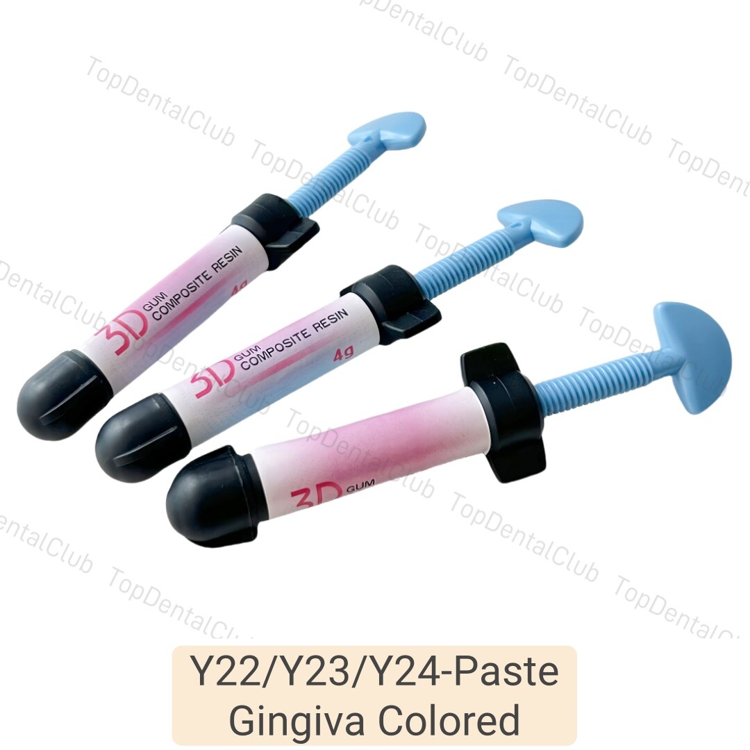 Dental Gingiva Aesthetic Resin Gum Pink 3D Composite Resin Syringe Adhesive Kit