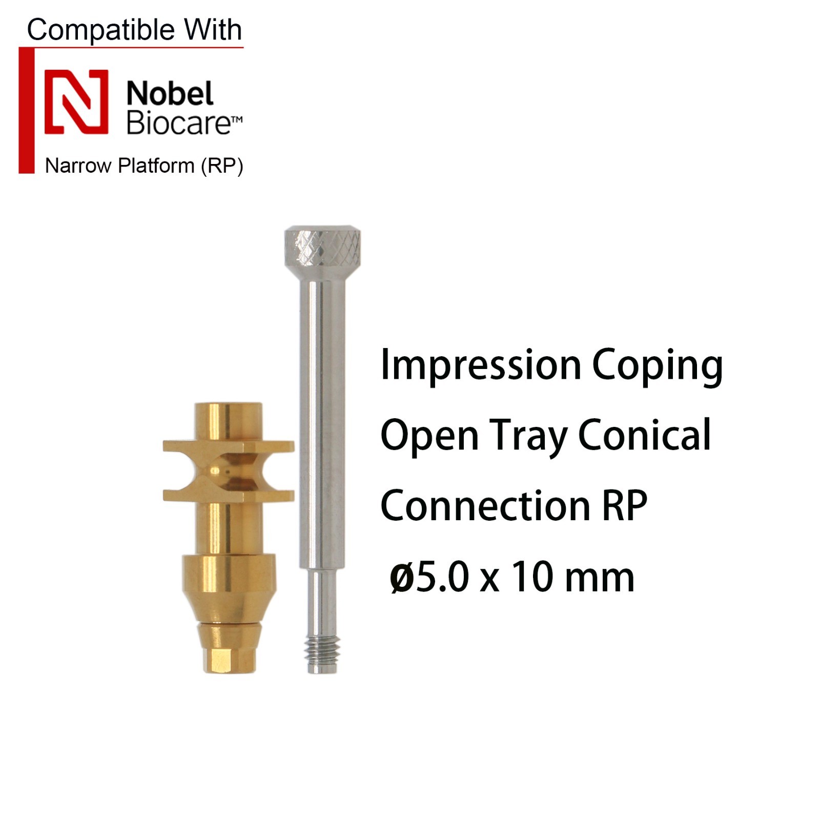 Dental Healing Abutments/Transfer Coping Open/Closed NP/RP Tray For Nobel Active