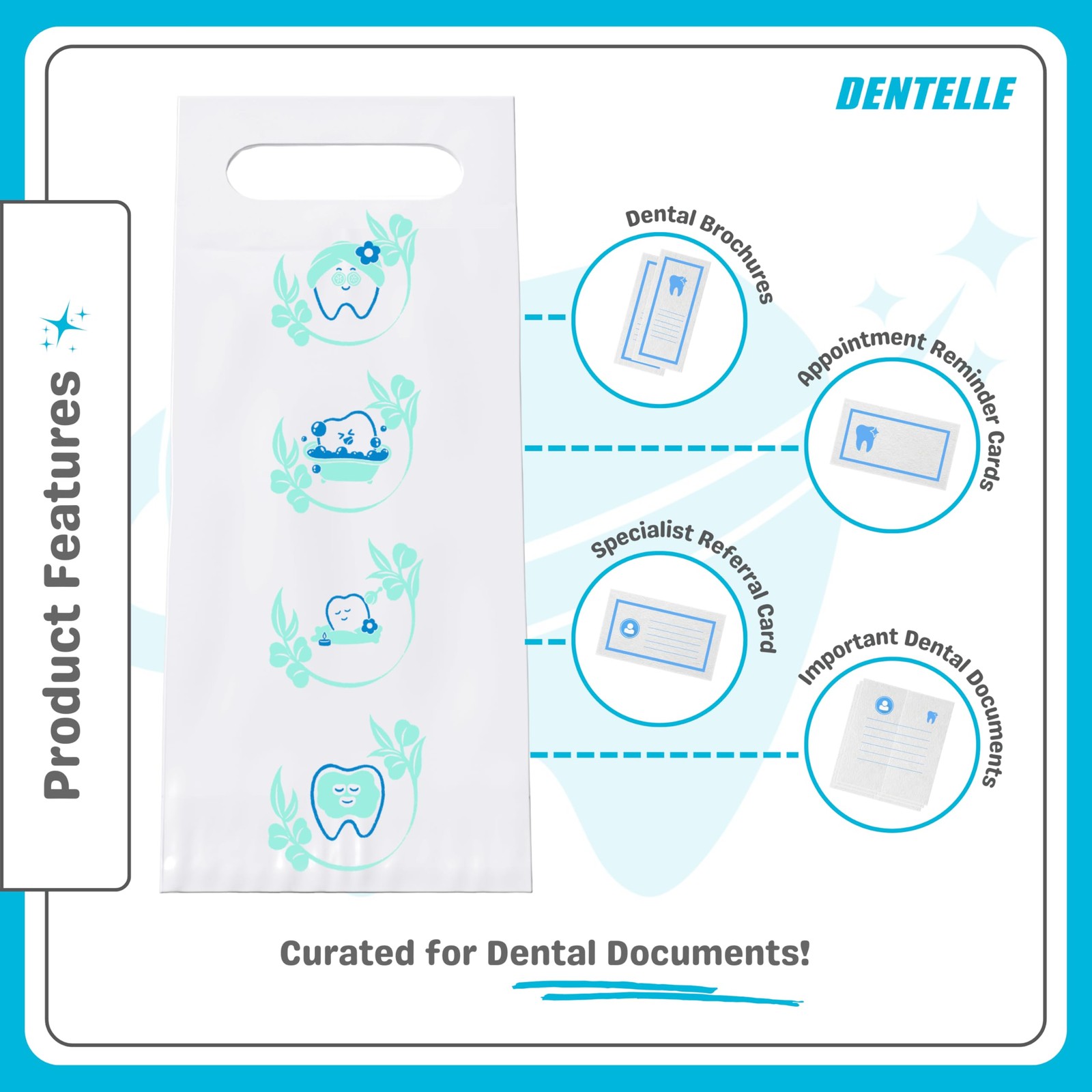 800 Pack Patient Dental Bags in Four Designs, Kit-Ready for…