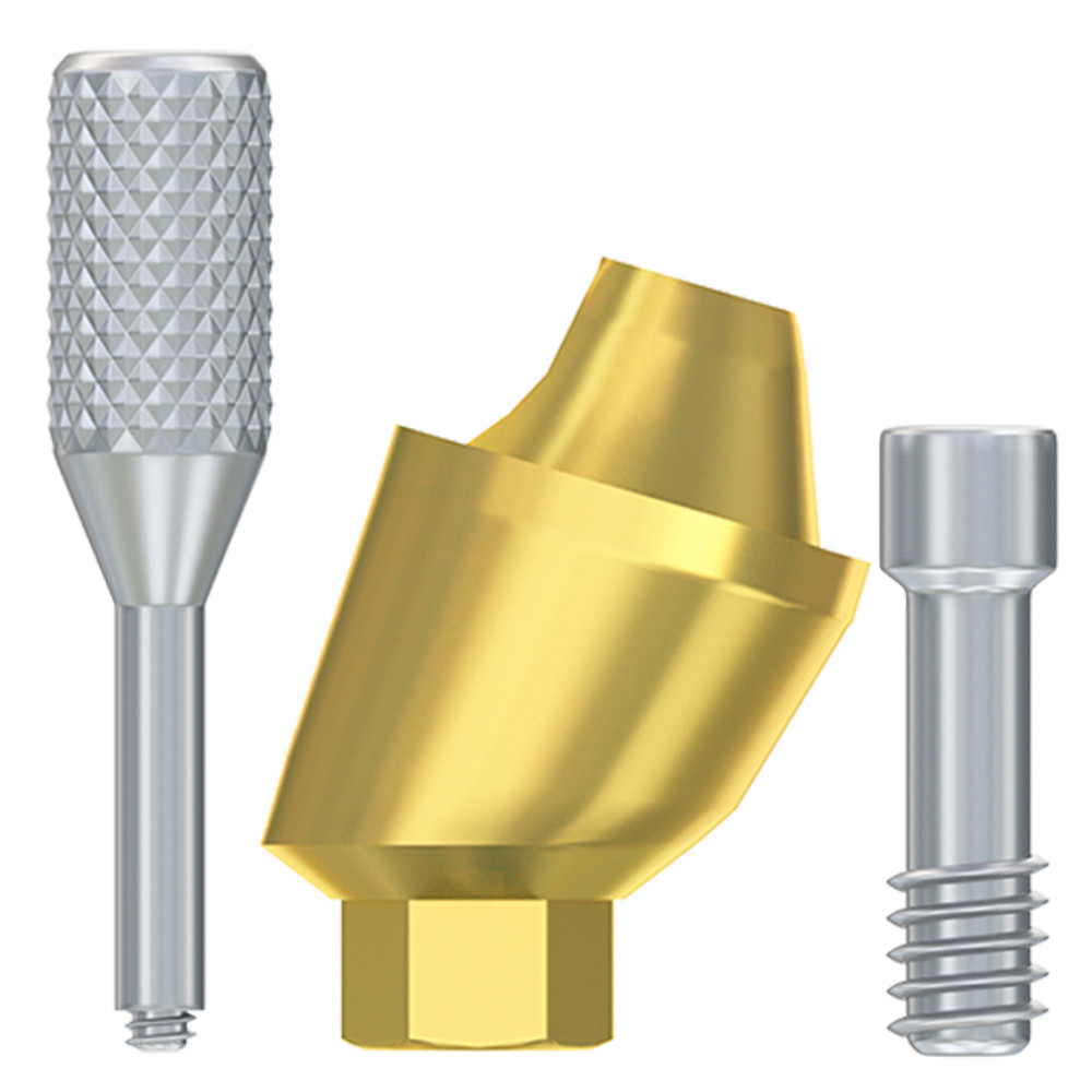 1x Dental Angulated Multi Unit 1.4mm 17° Hex 2.42 Connection Titanium Fixture