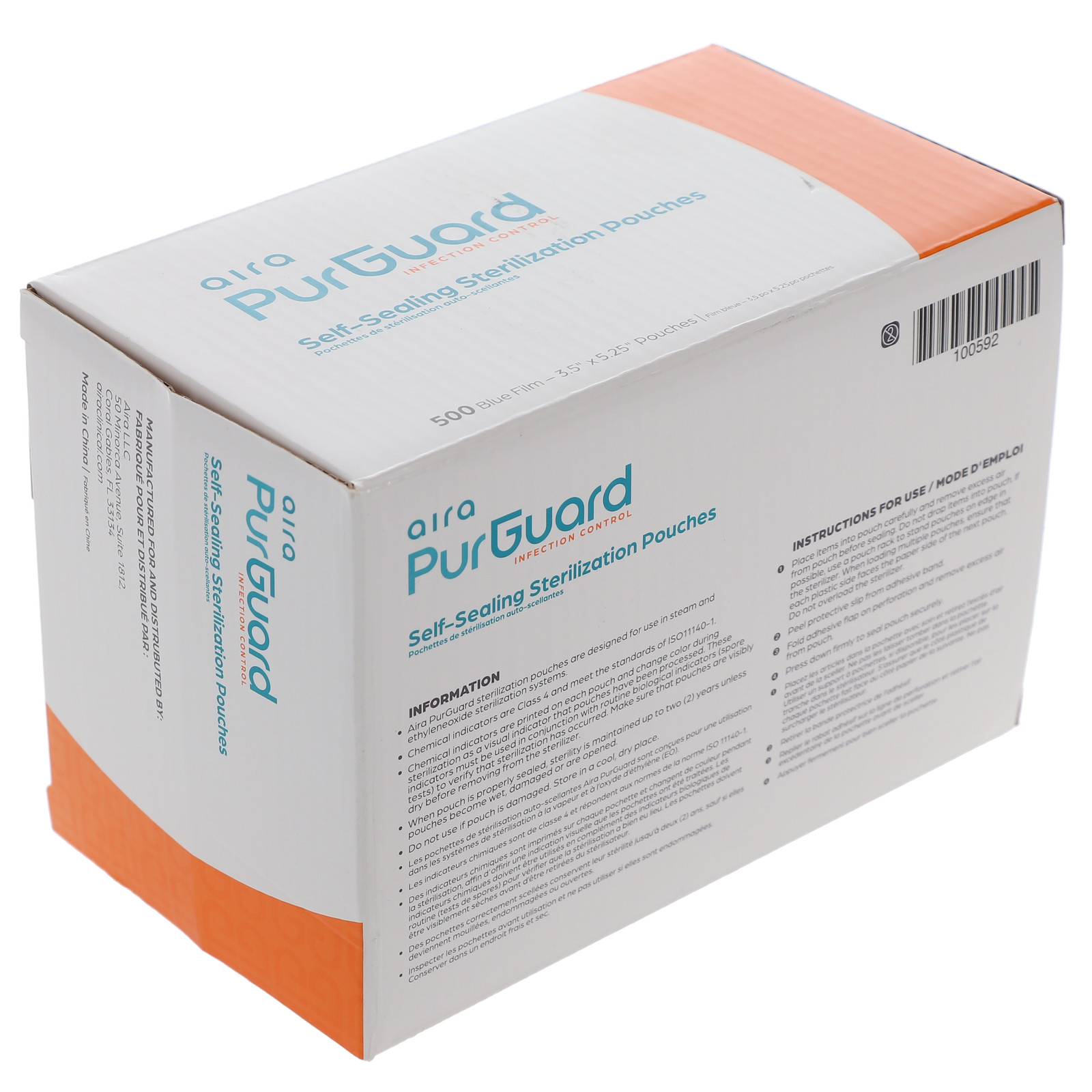House Brand Dentistry 100592 Sterilization Pouches 3.50″X5.25″ Paper/Film 500/Bx
