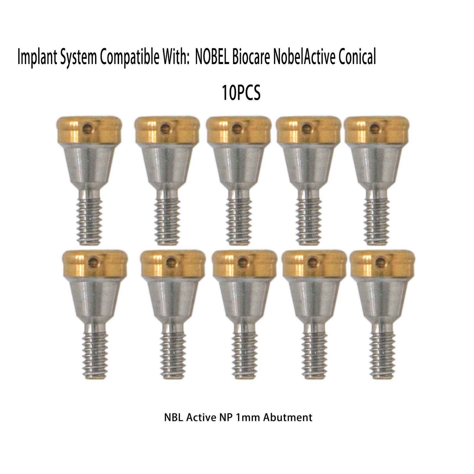 Dental Locator Attachment Abutments for Nobel NBL Active NP/RP AH=1/2/3/4/5.0mm