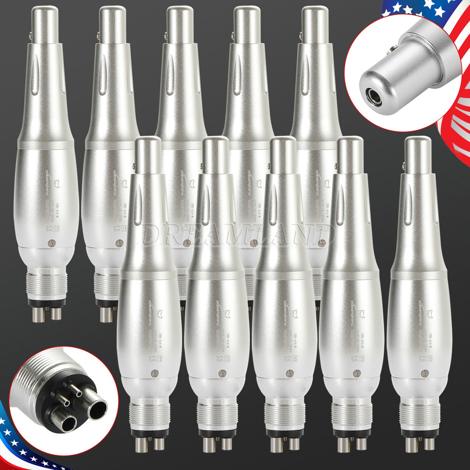 Dental Hygiene Prophy Handpiece Air Motor 4Holes 4:1 Nose Cone 360°Swivel PRU