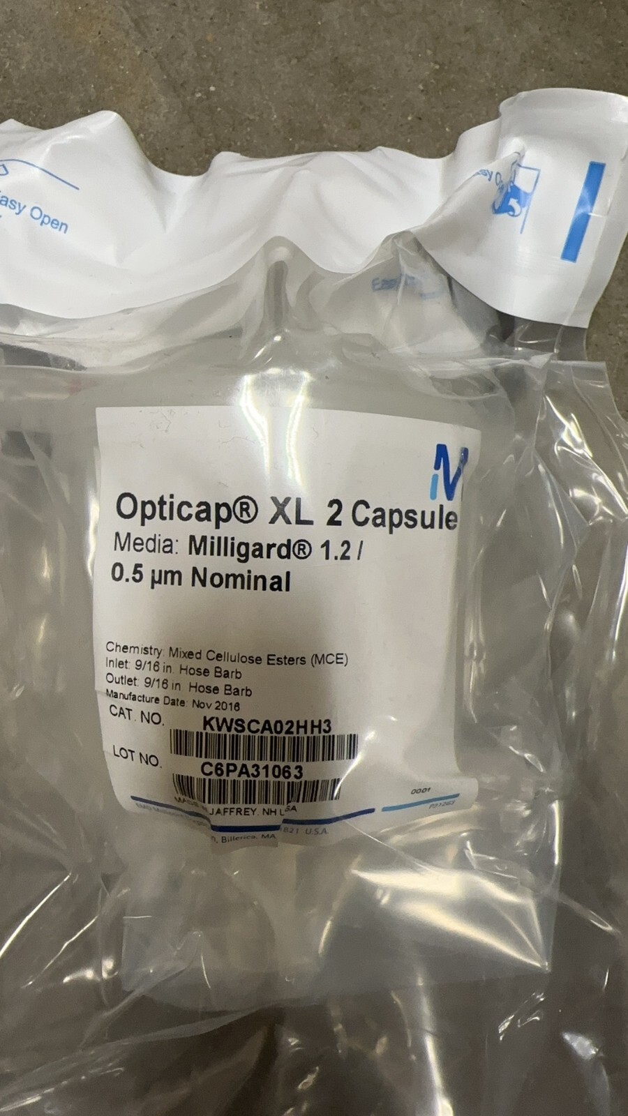 Opticap® XL2 Milligard® 1.2/0.5 µm 9/16 in.
