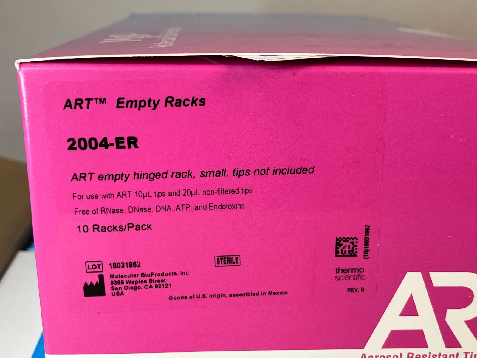 Thermo Scientific ART Empty Racks 2004-ER Case of 50 (5 Packs of 10)