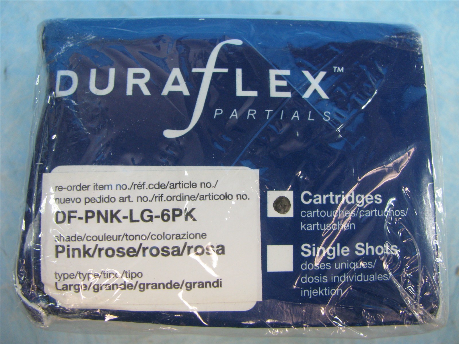 DuraFlex Partials Denture Resin Cartridge Pink Large 6/Pk – DF-PNK-LG-6PK – NEW
