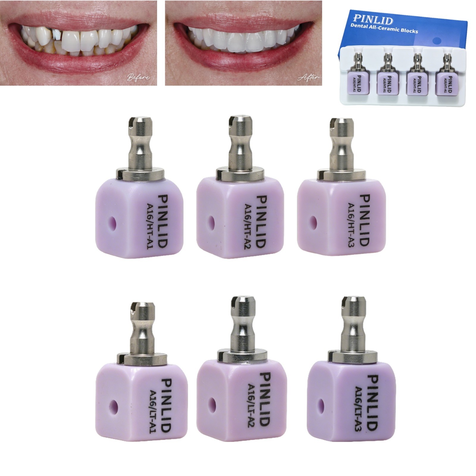 IPS e.max CAD A16 Dental Lithium Disilicate Block CEREC CAD CAM Glass-ceramics
