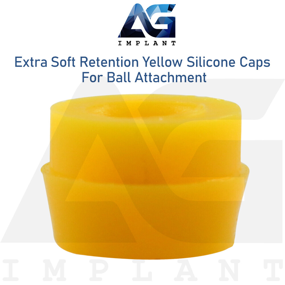 10 Extra Soft Regular Silicone Caps 2.5mm Ball Attachment Dental Overdenture