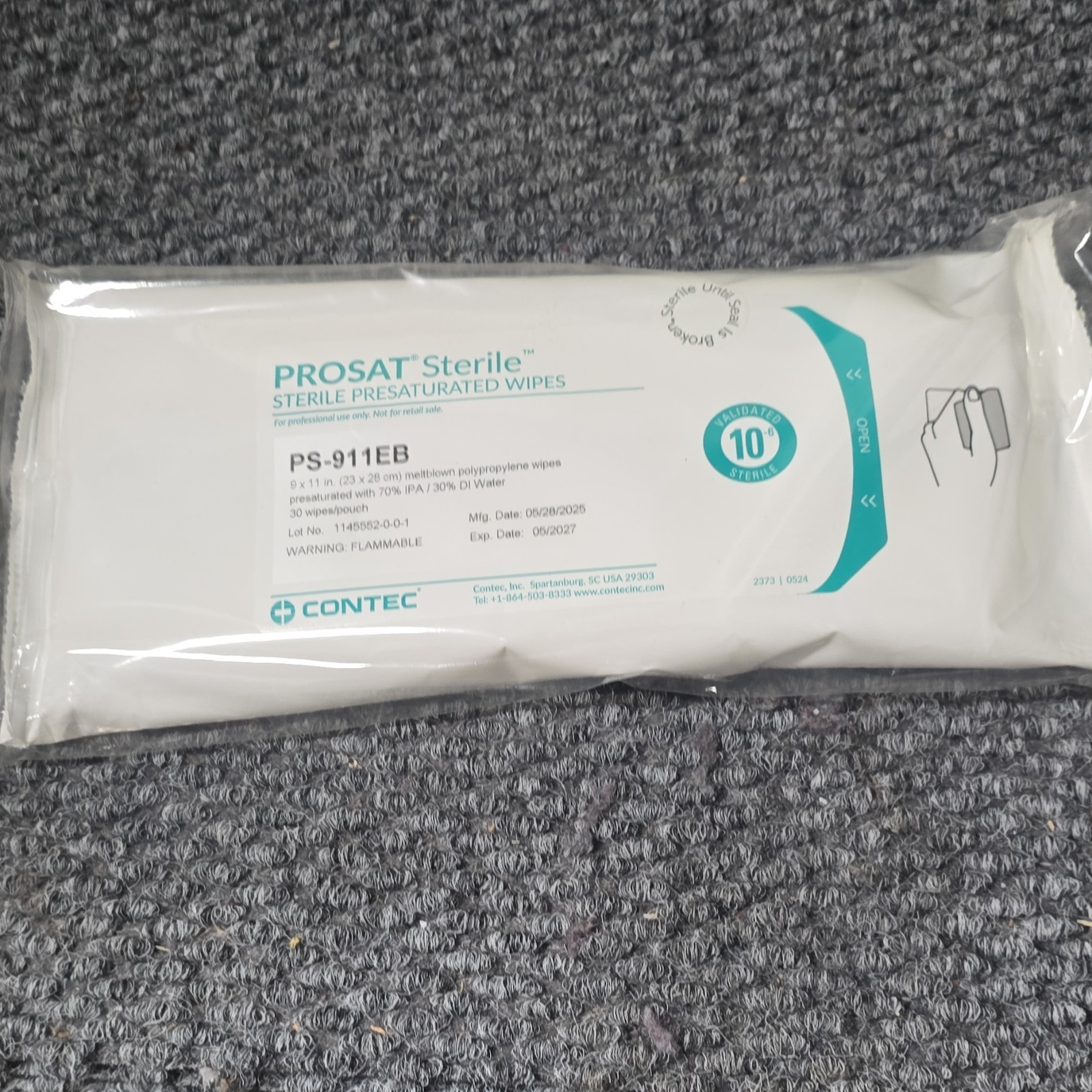 CONTEC PROSAT Sterile Presaturated Wipes PS-911EB Medical Laboratory