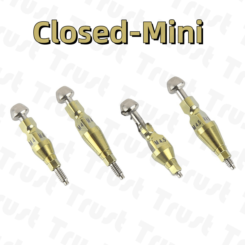 Dental Transfer Impression Coping Titanium Open/Closed-Mini Tray Yellow Fits OSS