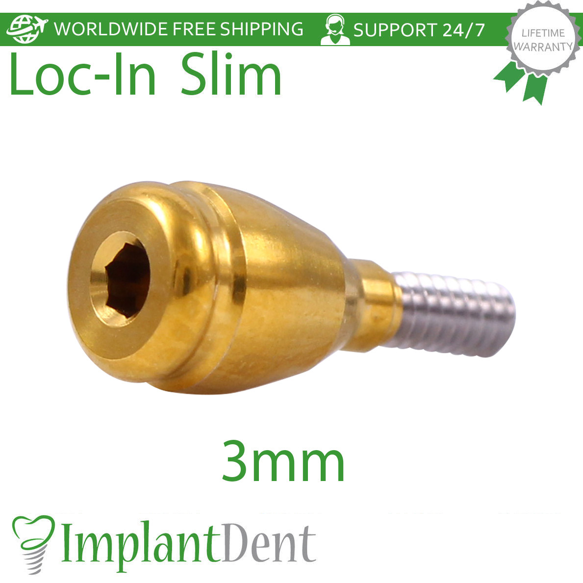 Slim Platform Lokator Attachment Silicone Caps Kit Dental Fixture Int Hex Lab