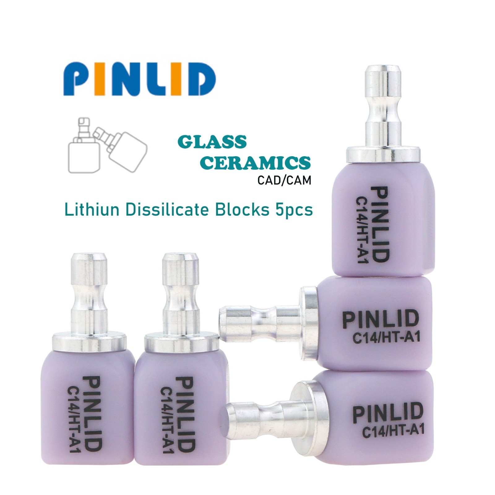 US Dental Emax Lithium Disilicate Glass Ceramic Blocks C14 HT CEREC CAD/CAM