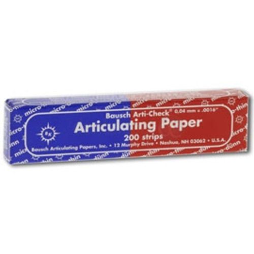Bausch Arti-Check Micro-Thin .0016″ RED/BLUE Articulating Paper