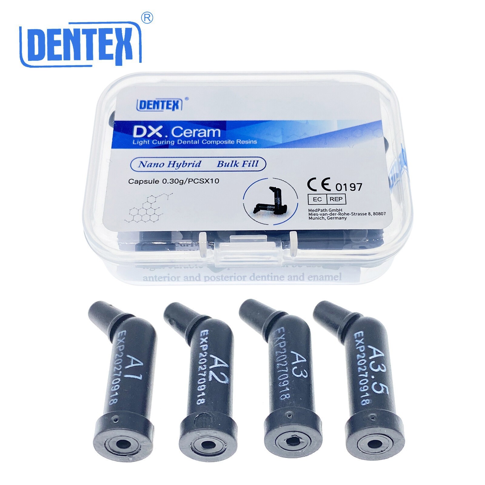 DENTEX Dental Composite Re Capsules Unidose A1 A2 A3 B1 Fit Filtek