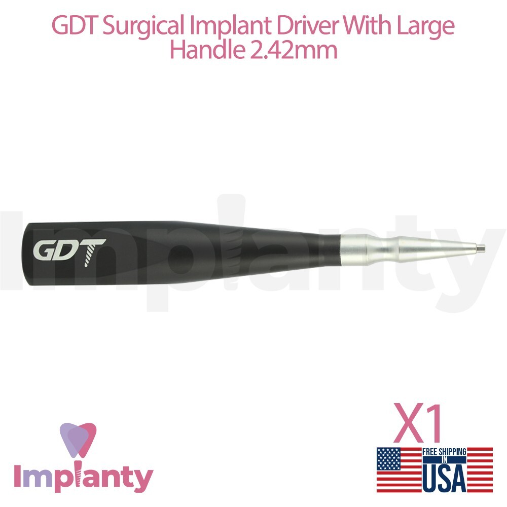 GDT Long Handle Fixture Driver Stainless Steel Int Hex System 2.42mm Reusable