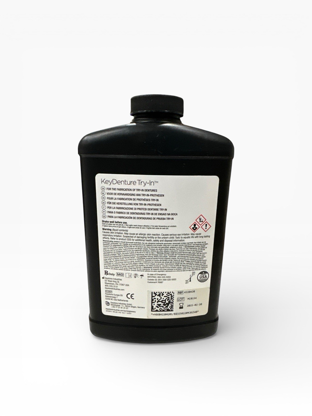 KeyDenture Try-In A1 (1kg) – Biocompatible & High Surface Quality Resin Exp 2/25
