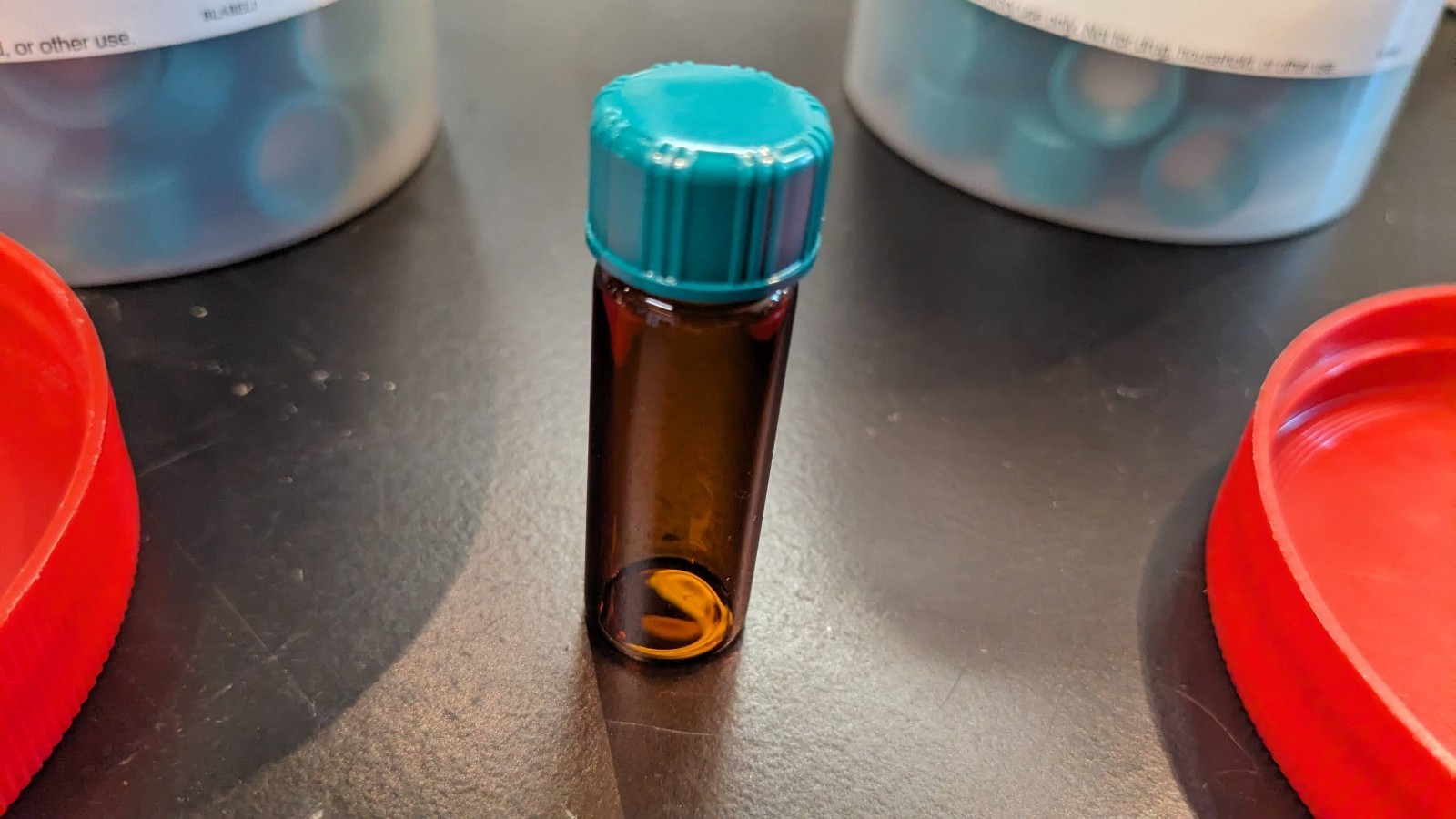 171 Supelco 4mL Amber Glass Vials + PTFE Lined Caps 27115-U / 27141 Lab GC HPLC