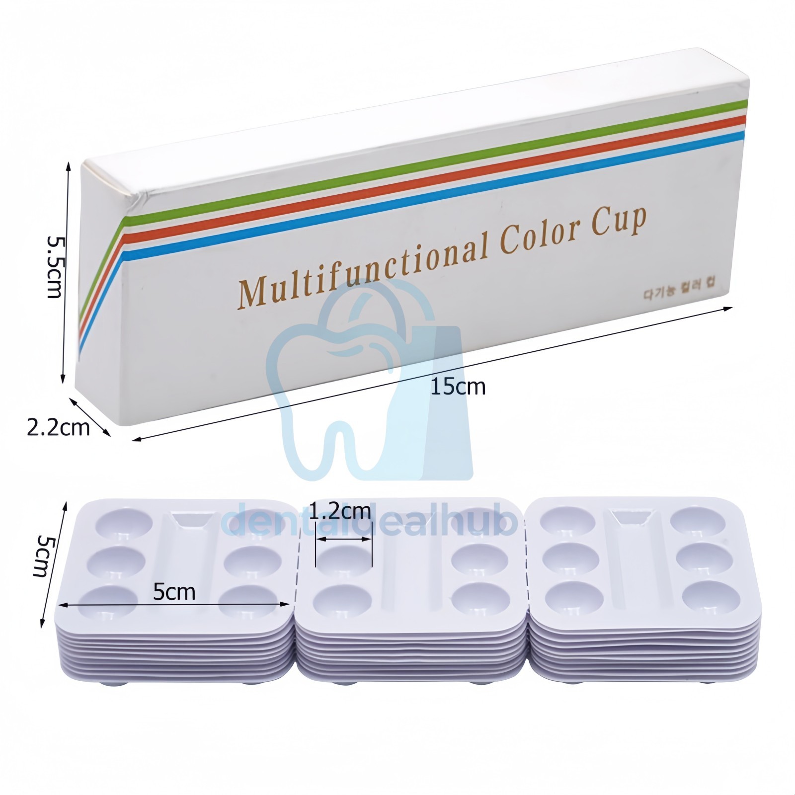 30pcs Dental Disposable Mixing Wells – 6-Well Plastic Trays for Composite & Ceme
