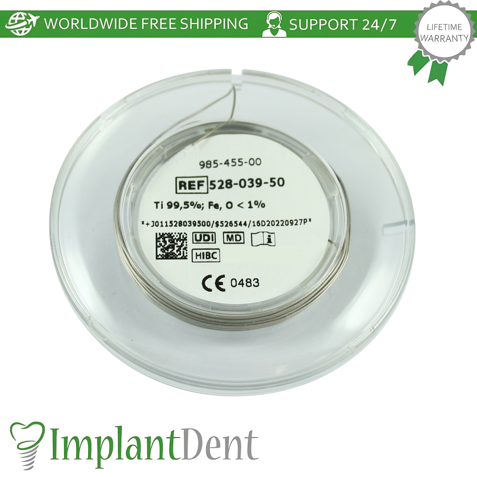 Dental Dentaurum Rematitan® Laser Welding Wire Solder Roll 2m Titanium Framework