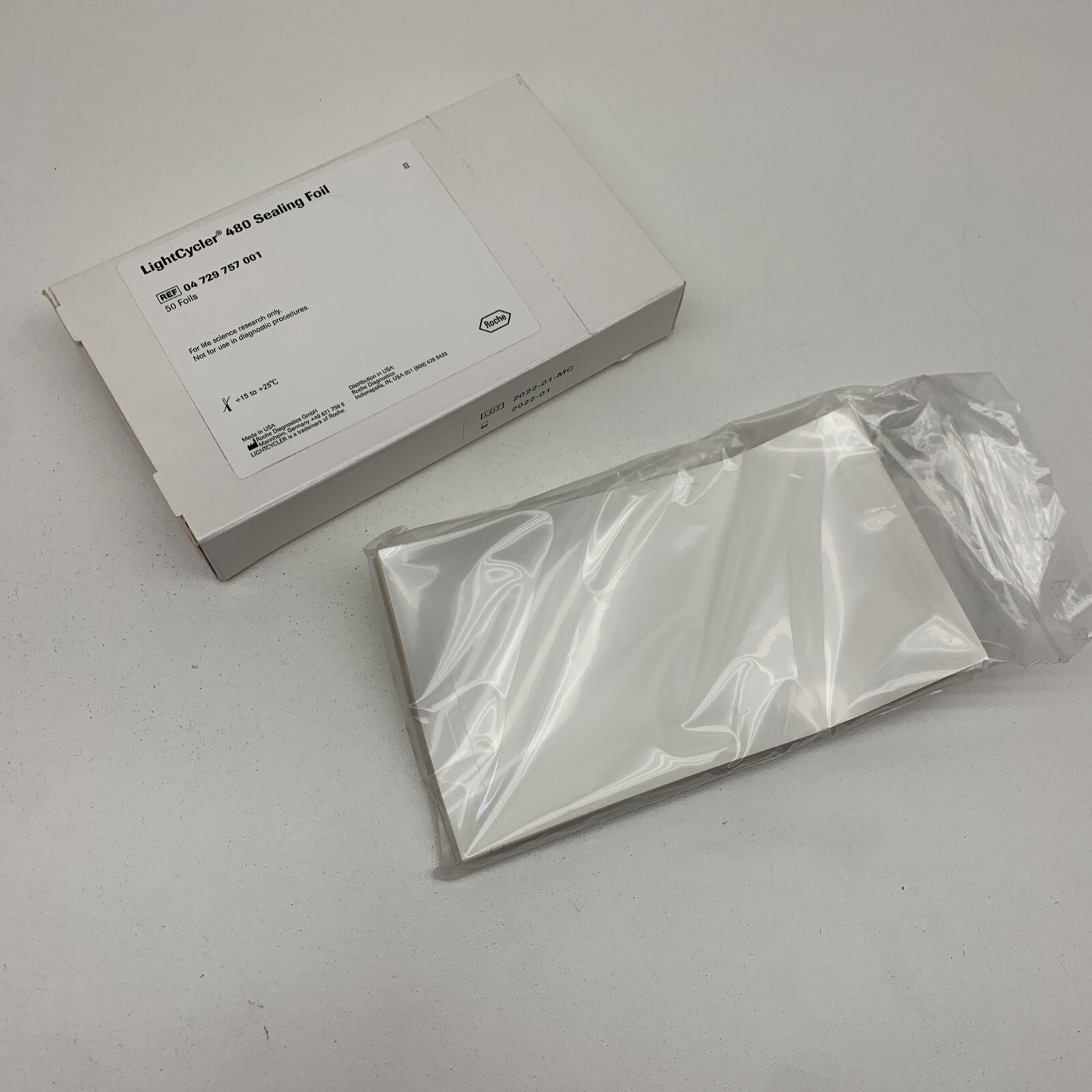 (50) Roche Diagnostics 04 729 757 001 Lightcycler 480 Sealing Foil EXPIRED 2022
