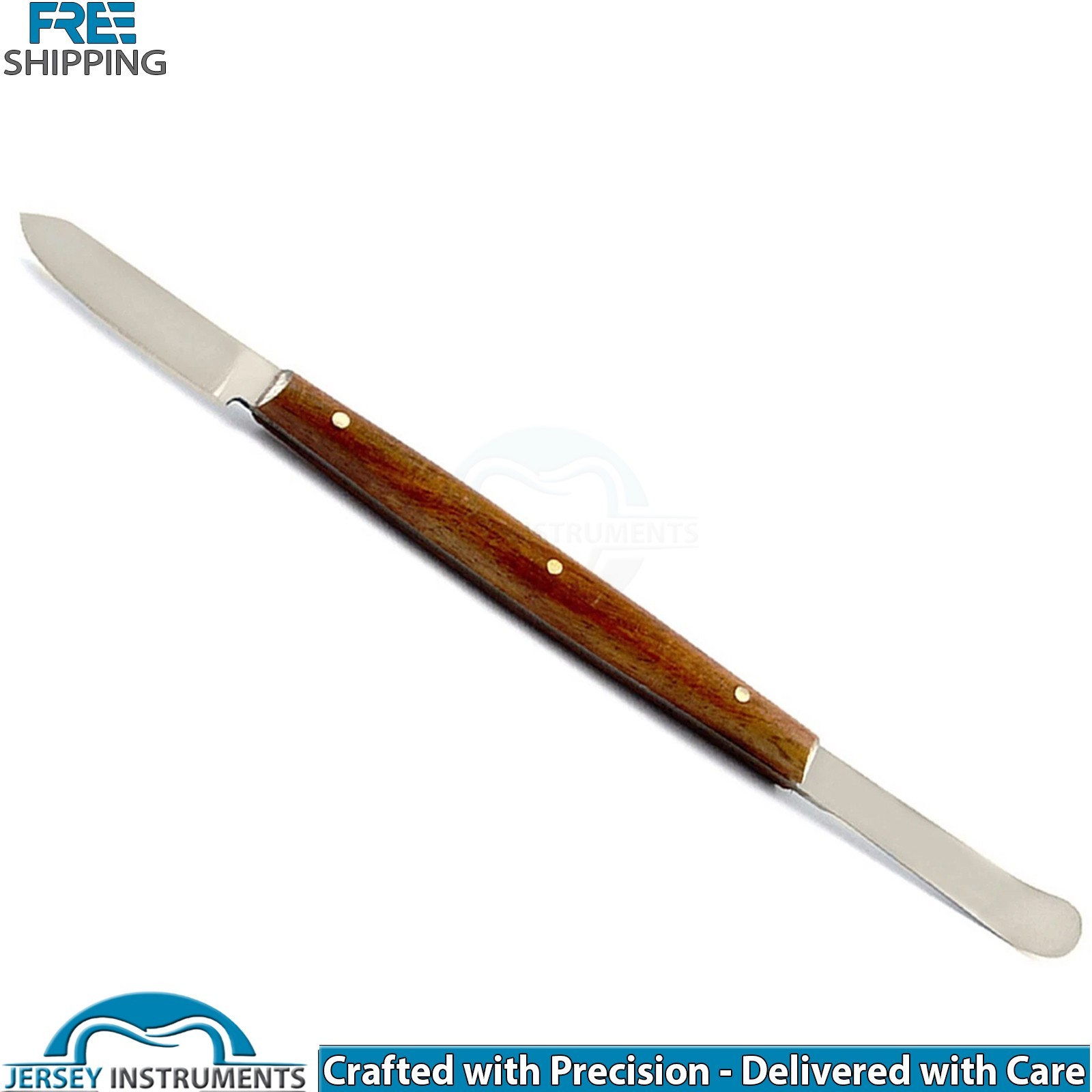 Dental Lab Fahnenstock Wax Knife Large Carver Modeling Spatula Wood Handle New