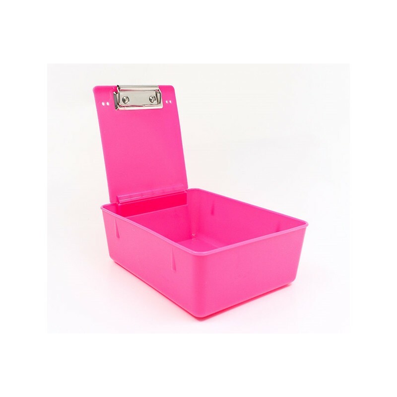 Dental Stainless-Steel Lab Plastic Pan Working Case For Dentist Supply With Clip