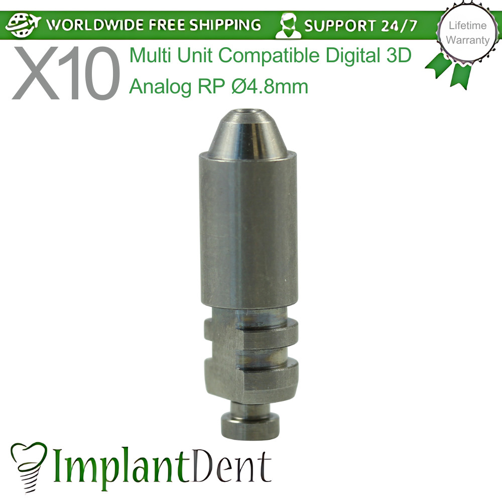 10x Multi Unit Compatible Digital 3D Analog RP Ø4.8mm Diameter Dentistry Tool