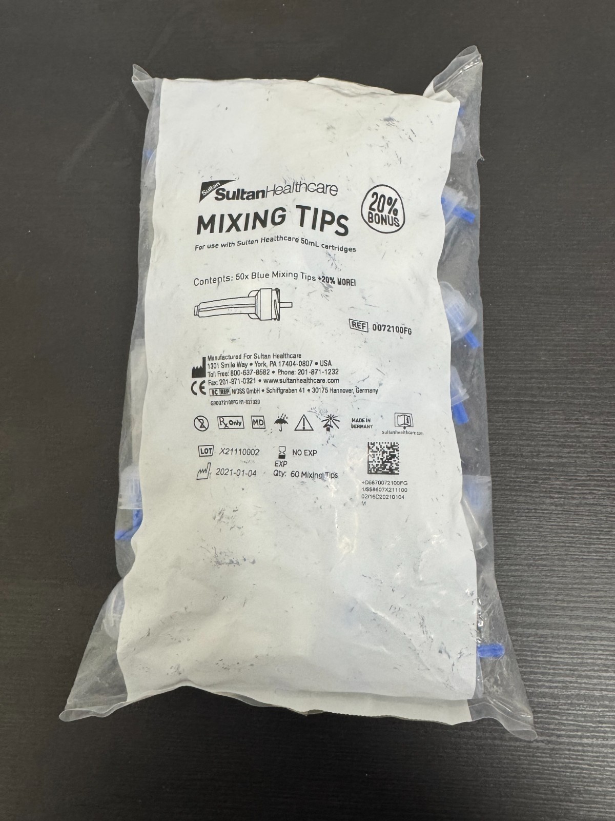 Sultan Genie Blue Mixing Tip for Heavy Body 50/Pack