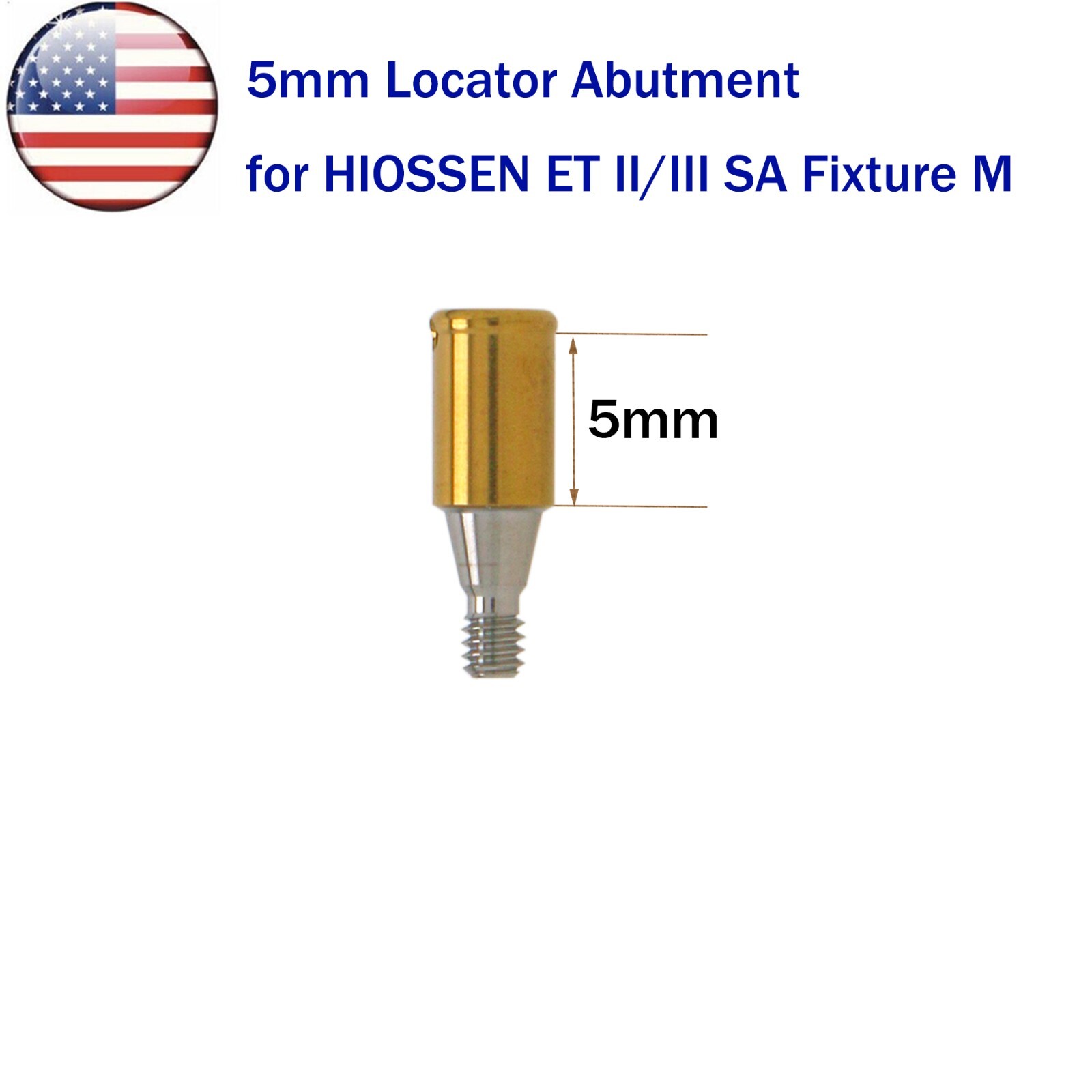 US Dental Locat0r Attachment Abutment Male Caps Kits Fit Nobel/Hiossen/Zimmer