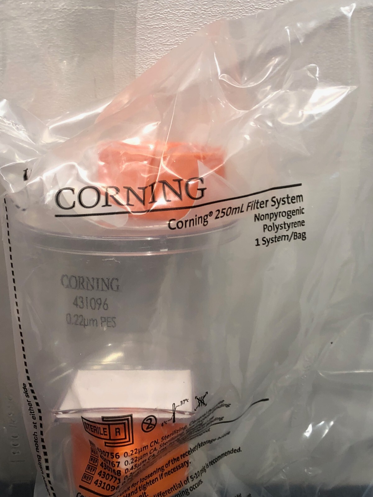Corning 250mL Filter System 1 System/Bag 431096 0.22um PES Lot Of 2
