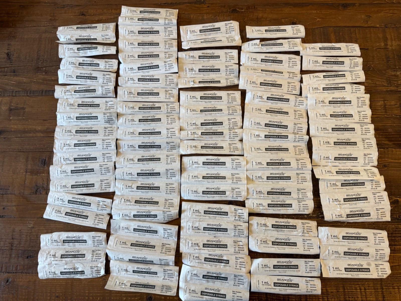(93) Brandzig 1ml Oral Syringe No Needle, Sterile Individually FREE SHIPPING!