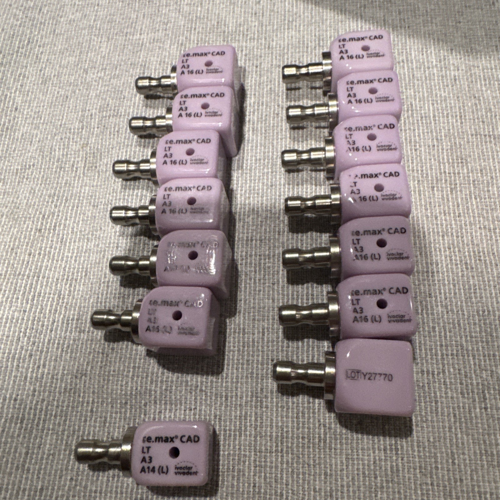 Cerec IPS Emax Cad Implant Blocks LT A3 / A16 (L) / 13 count