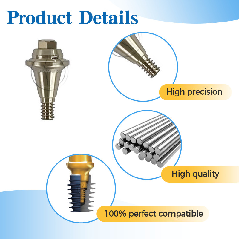 10 pcs MU straight abutment fits to Nobel biocare platform NP/RP GH1.5~3.5