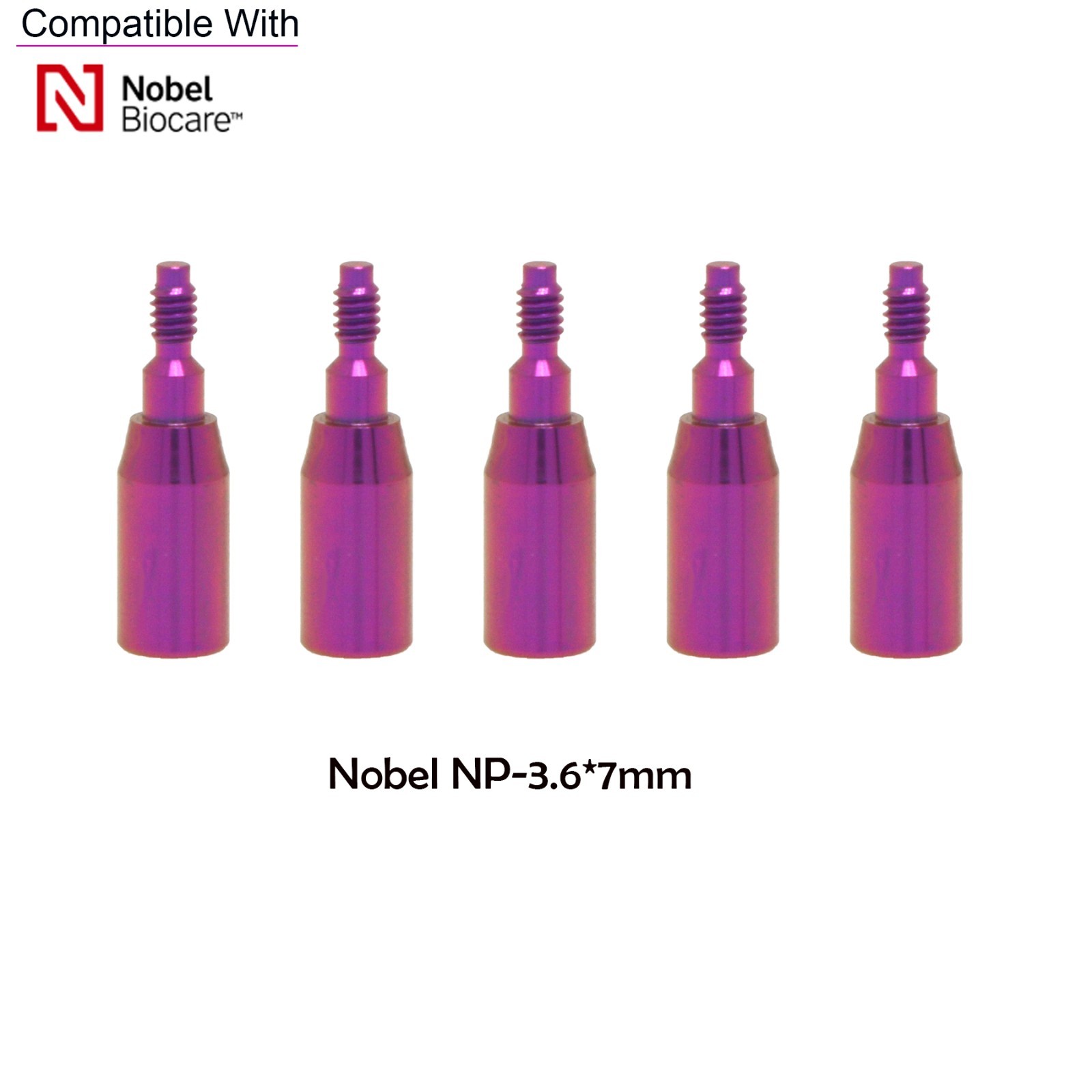US NOB Dental Healing Cap Abutment NP ∅3.6 ∅5.0 3/5/7mm Fit Nobel Biocare Active