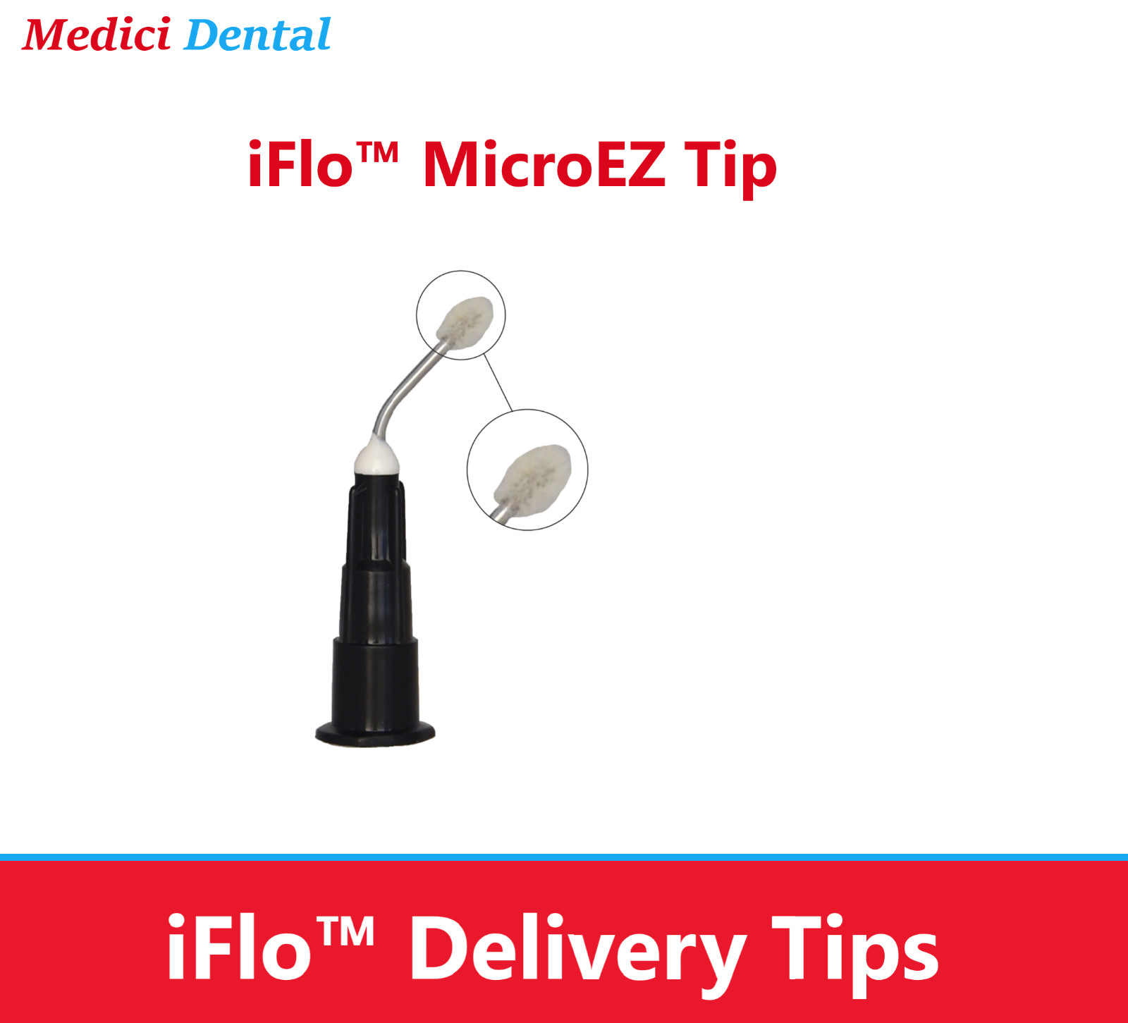 PacDent iFlo Delivery Tips MicroEZ Tip Curved tip Ideal for pit & fissure sealan